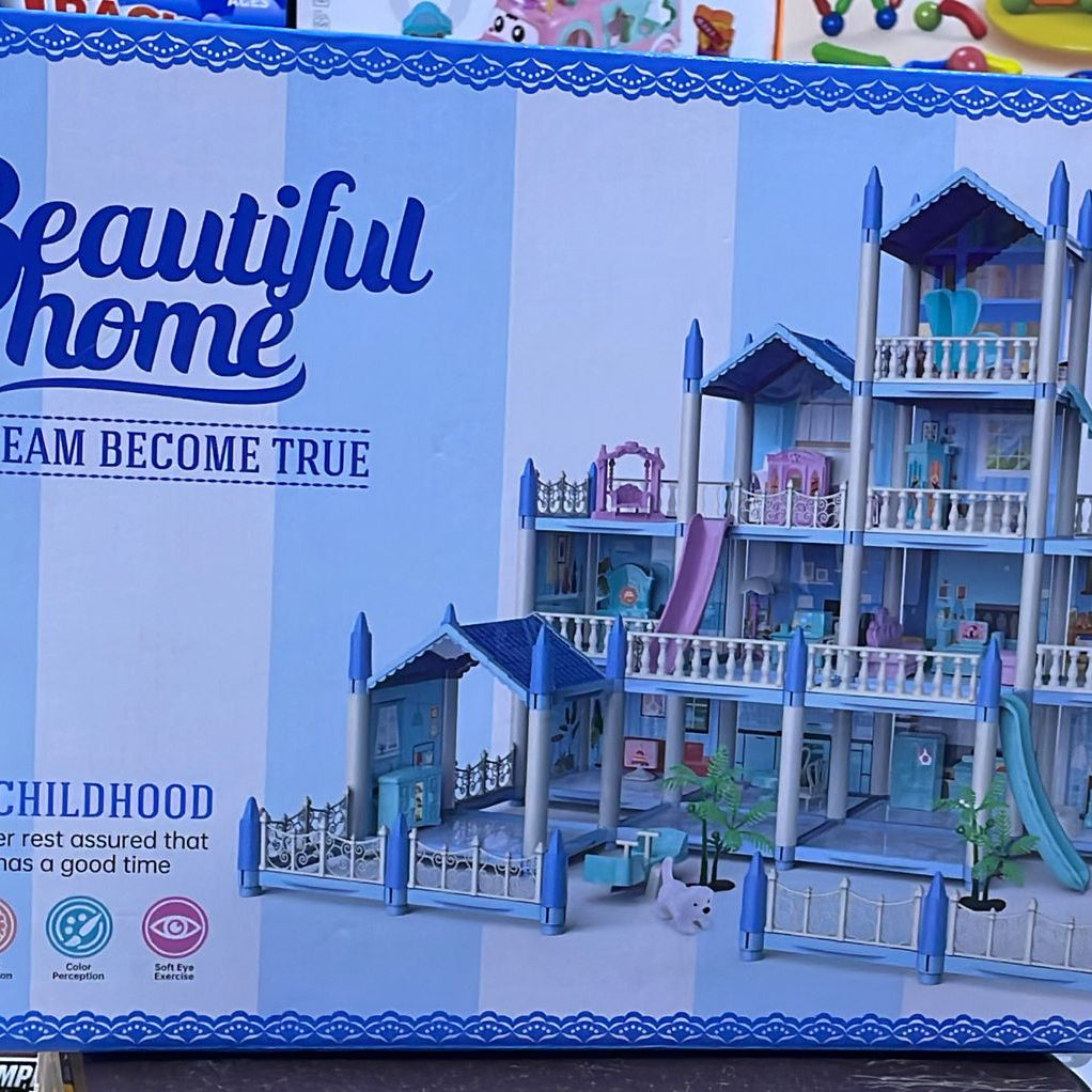 Deluxe Dollhouse Playset Multi-Level with Furniture (Ground+3 Floors)
