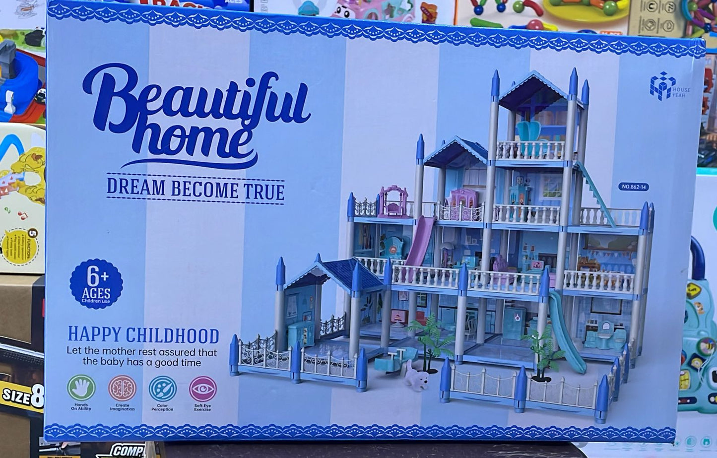 Deluxe Dollhouse Playset Multi-Level with Furniture (Ground+3 Floors)