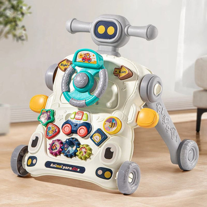 3-in-1 Multifunctional Baby Walker & Activity Center – Musical Steering Toy with Lights & Gears