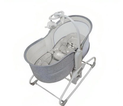 Adjustable Baby Swing with Soothing Rocking Motion, Toy Bar, and Reclining Seat