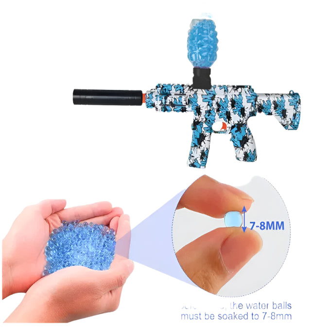 Submachine Gun Electric Gel Ball Blaster Toy Outdoor Play, Rechargeable Fun