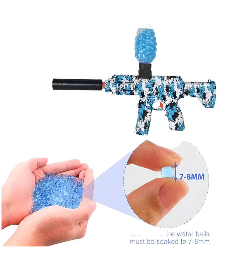 Submachine Gun Electric Gel Ball Blaster Toy Outdoor Play, Rechargeable Fun