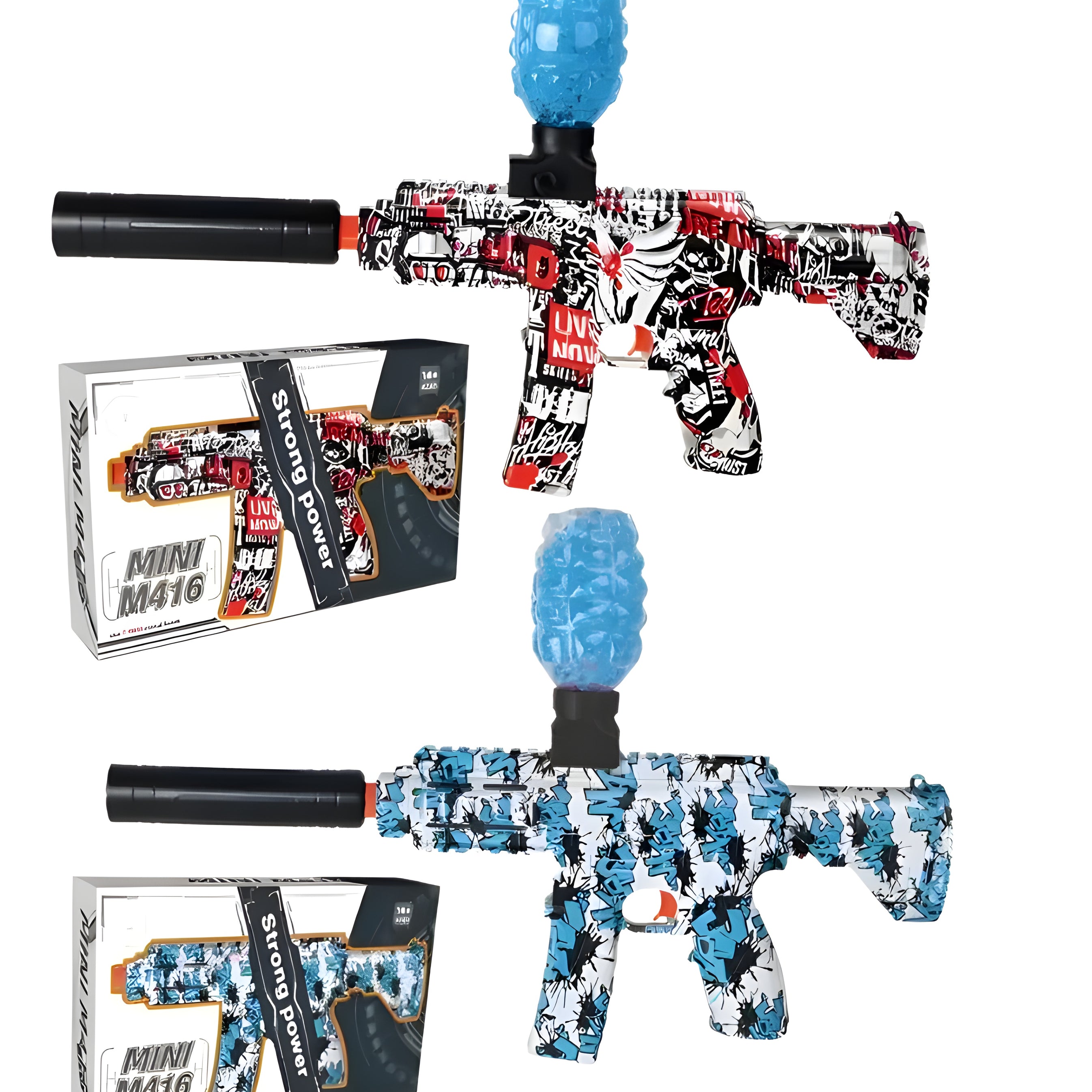 Submachine Gun Electric Gel Ball Blaster Toy Outdoor Play, Rechargeable Fun