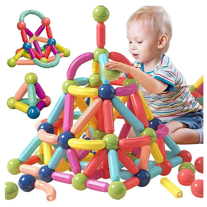 Magnet Stick & Link 64 Pcs Building Set
