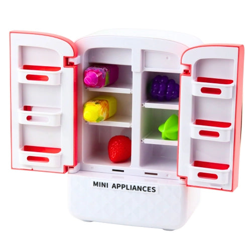 Mini Refrigerator Toy – 2-Door Pretend Play Fridge for Kids