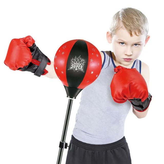 Kids Adjustable Boxing Punching Ball Set with Gloves & Stand – Indoor/Outdoor Training Kit