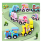 Wooden Magnetic Train with Numbers: Colorful Play & Learn