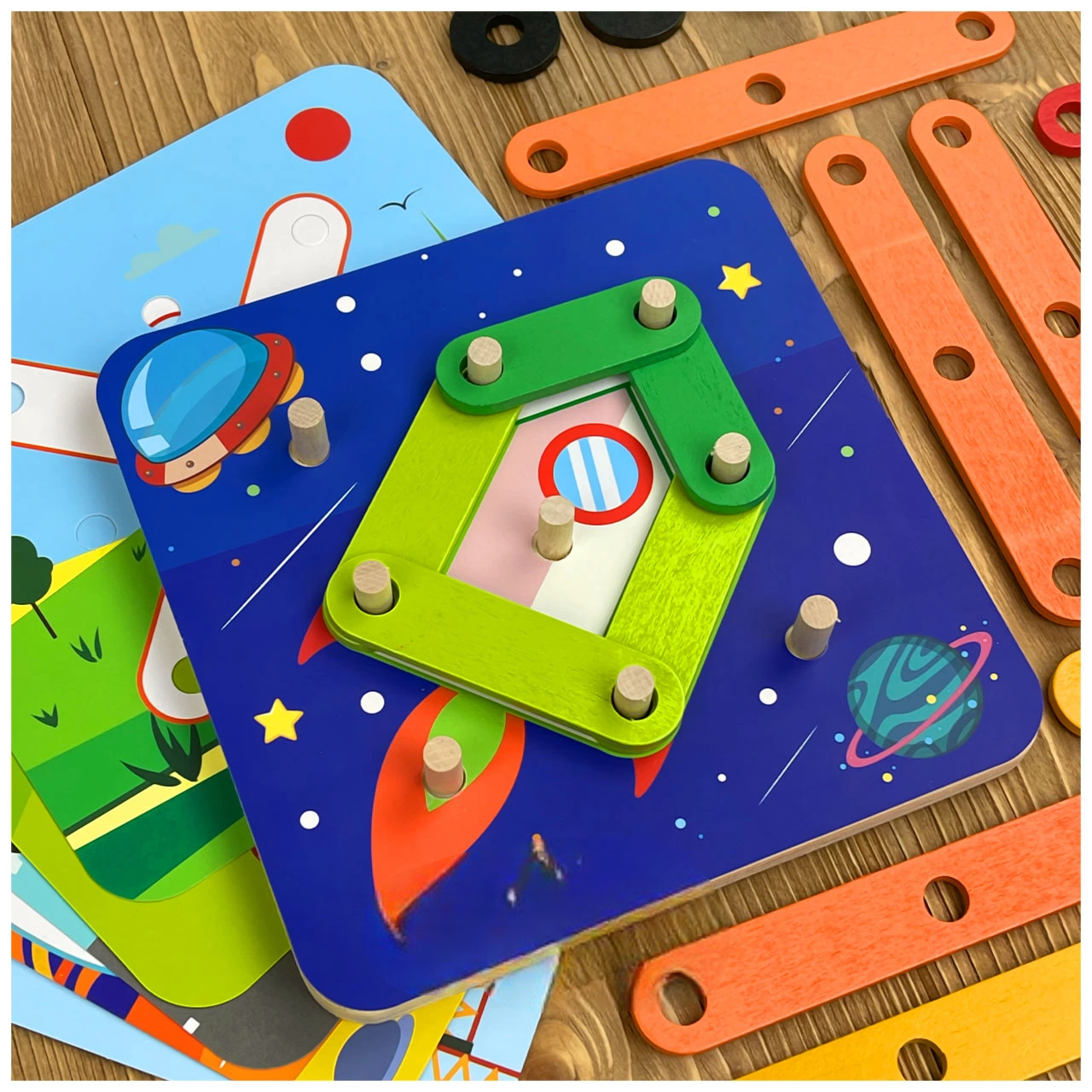 Creative & Fun Wooden Construction Puzzle Toy – Building Set for Kids