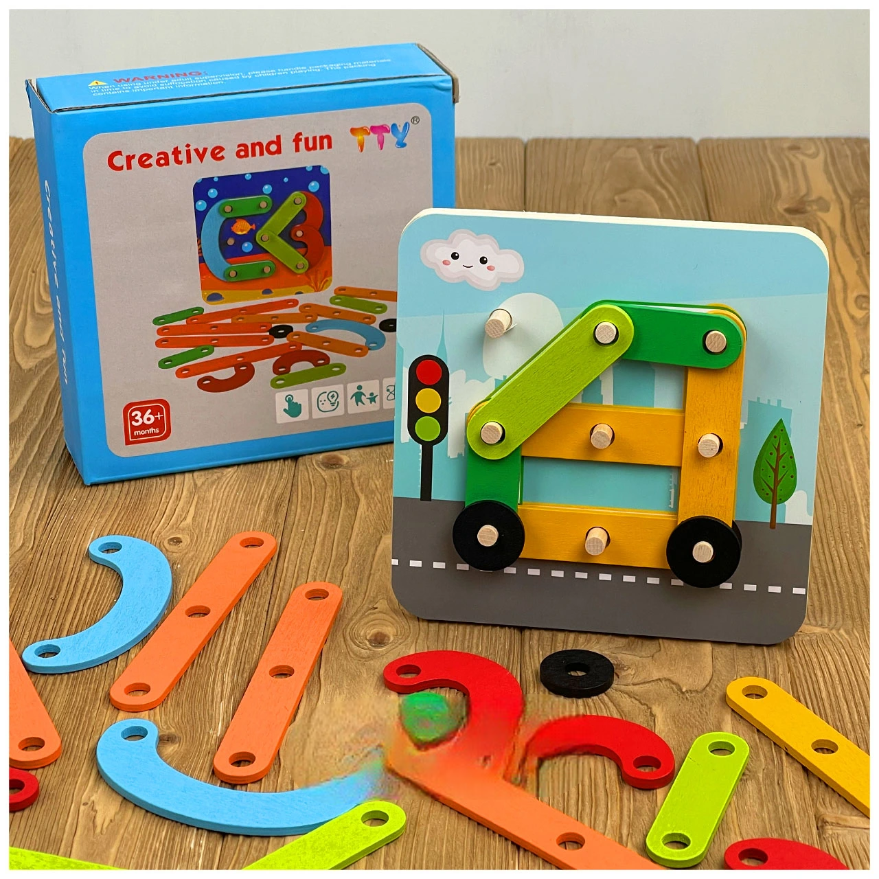 Creative & Fun Wooden Construction Puzzle Toy – Building Set for Kids