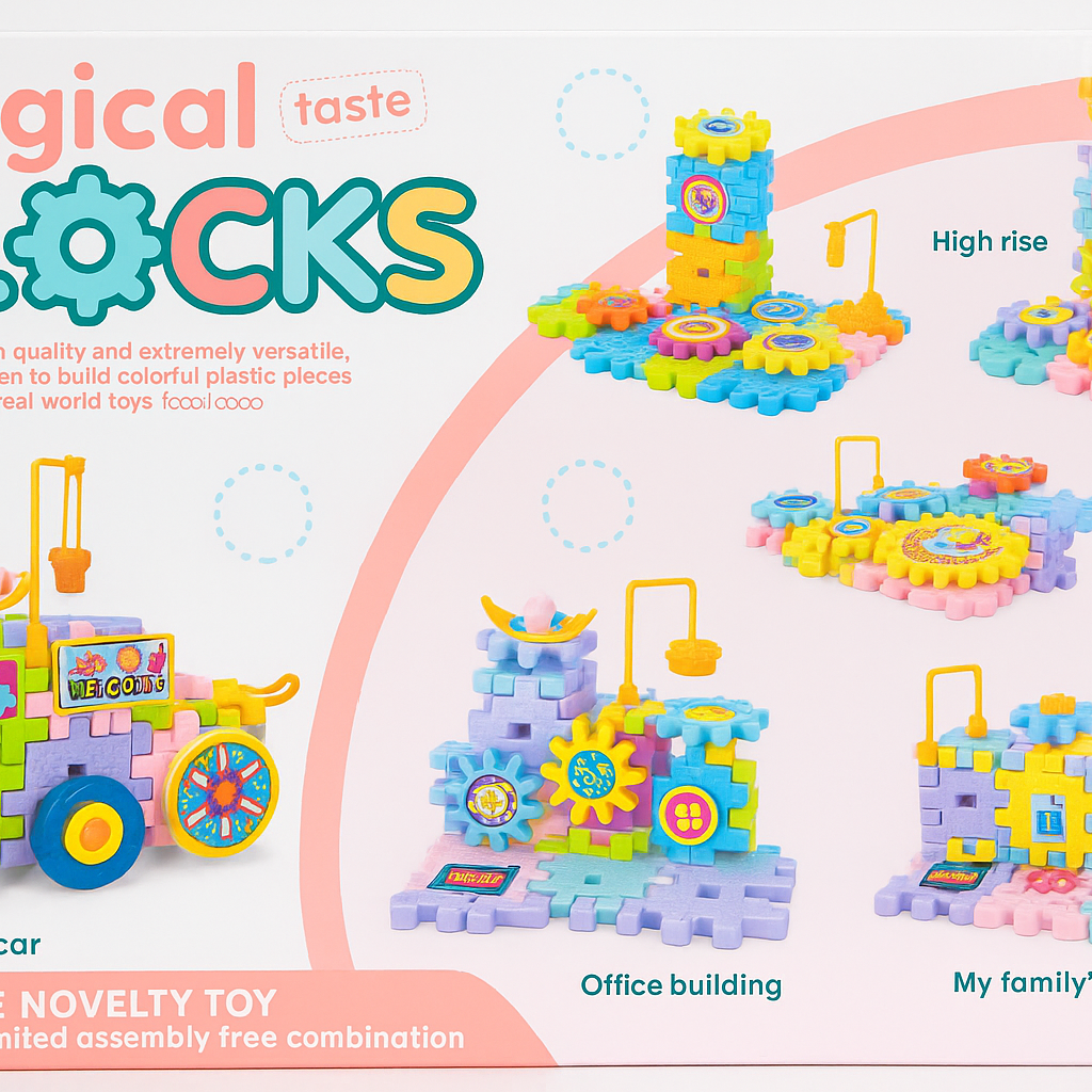 Magical Gear Blocks 83 Pcs STEM Set (Magic Plate Electric)