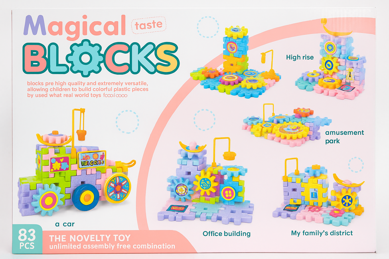 Magical Gear Blocks 83 Pcs STEM Set (Magic Plate Electric)