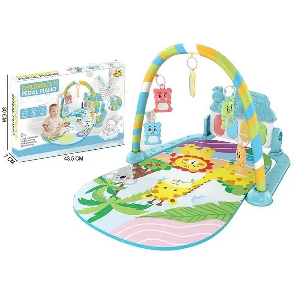 Children’s Pedal Piano Gym Mat – Baby Play Mat with Hanging Toys and Musical Keyboard