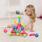 64-Piece Magnetic Construction Set – Colorful Rods & Balls Building Toy for Kids
