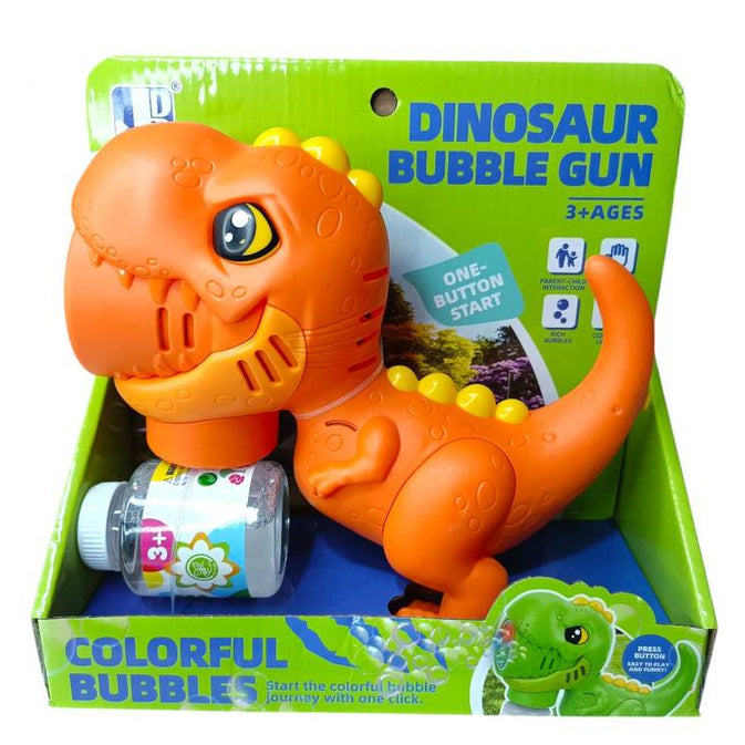 Dinosaur Bubble Gun Toy for Kids – Automatic Bubble Blower with Bubble