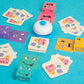 Wooden Expression Puzzle Blocks with Bell for Learning and Education - Colorful Emotion Building Cubes for Ages 3 and Up