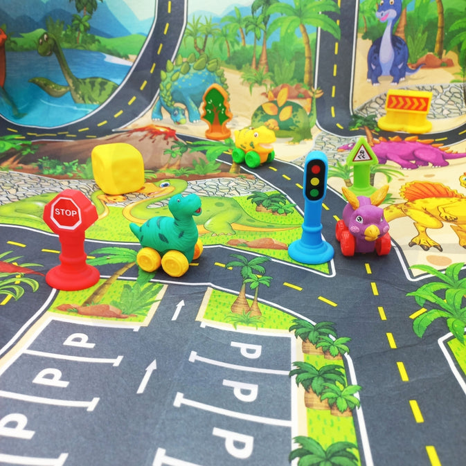 World Trip – Sliding Car Adventure with Play Mat with 3 cars