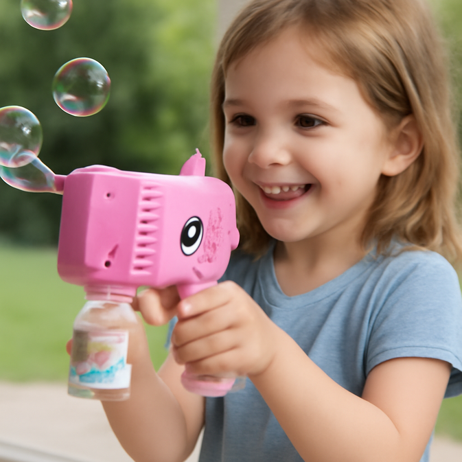 Pink Unicorn Bubble Gun