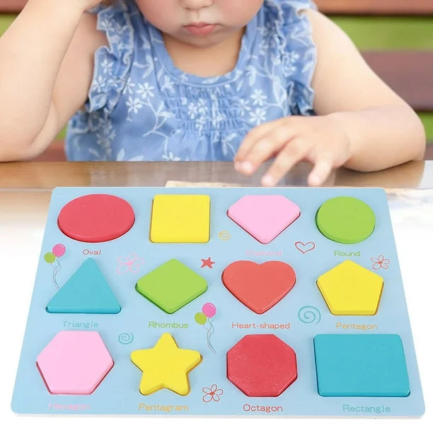 Children’s Wooden Shape Sorting Puzzle Board