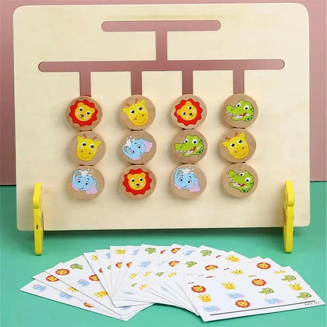 Four Color Animal & Fruit Game For Montesori Kids