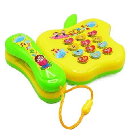 Baby Musical Learning Phone Toy – Apple Shape | Fun Sound & Light Toy for Kids