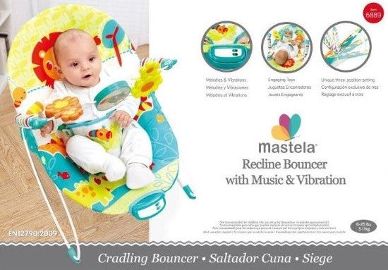 Baby Bouncer with Toy Bar – Comfortable, Calming & Safe for Newborns