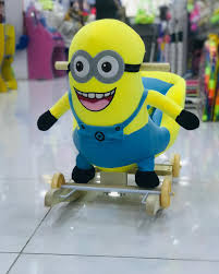 2-in-1 Plush Animal Rocking Chair with Wheels –  Minion Character Designs