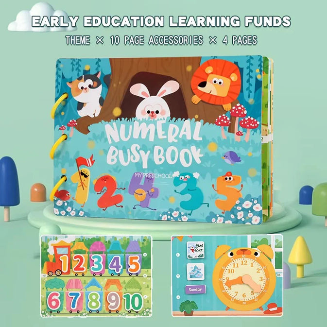 Numeral Busy Book – Early Learning Educational Activity Book
