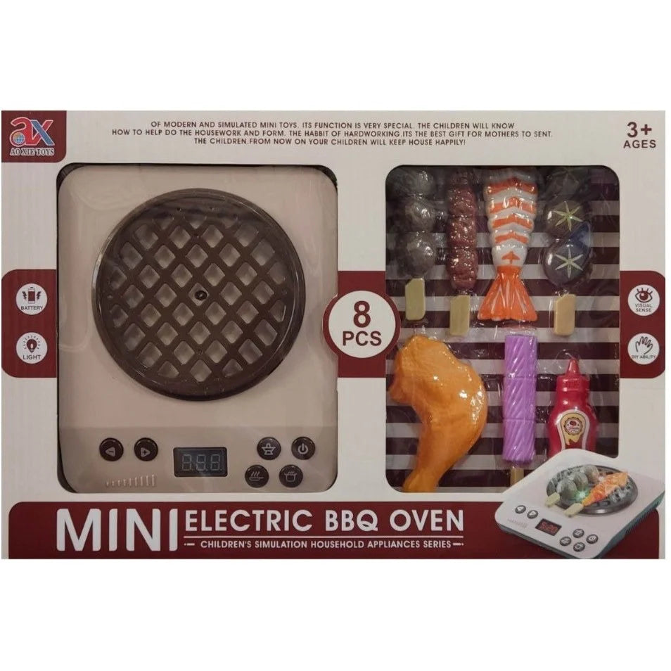 Kids Electric BBQ Grill Playset – Realistic Pretend Cooking Toy