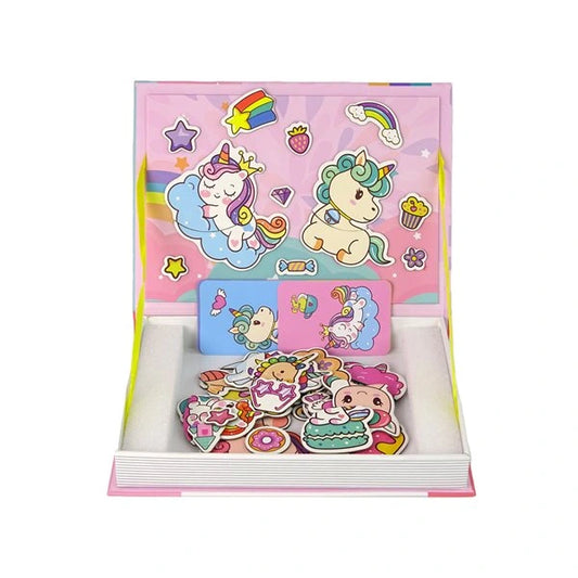 Magnetic Book | Piece Magnetic Puzzle Toy for Kids | Alphabets & Unicorn