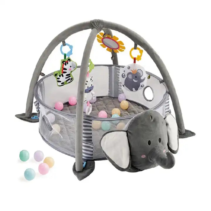 Elephant Baby Activity Gym & Ball Pit – Safe & Stimulating Playtime for Infants