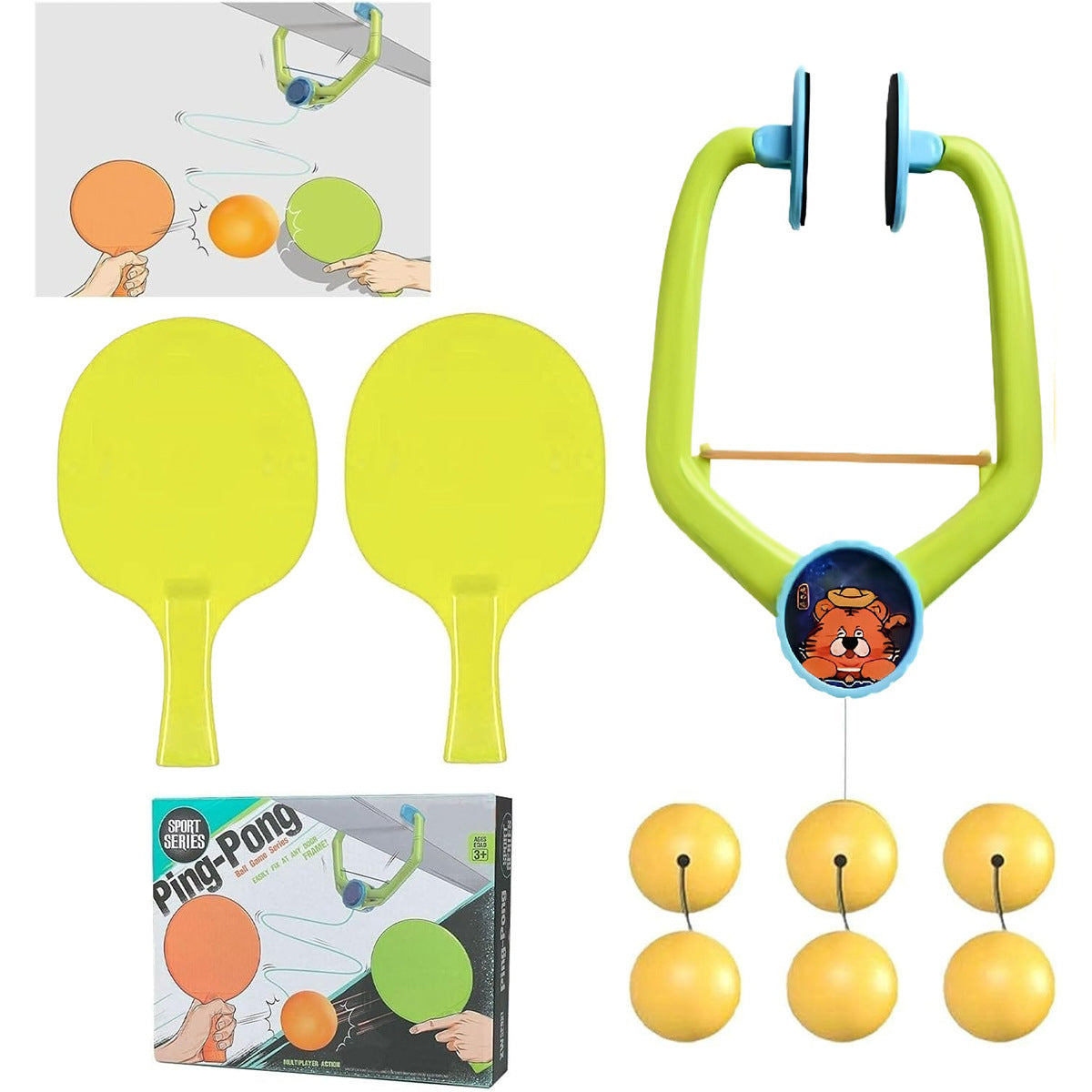 Hanging Ping Pong Game Set – Stress-Free Indoor Fun for Kids!