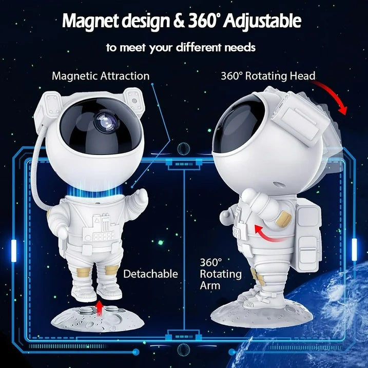 Standing Astronaut Galaxy Projector Lamp – LED Star Night Light for Bedroom Decor