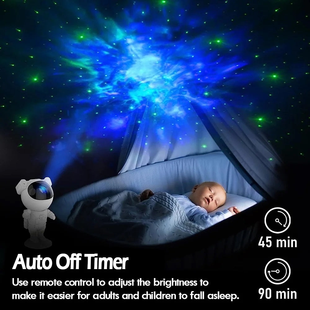 Standing Astronaut Galaxy Projector Lamp – LED Star Night Light for Bedroom Decor