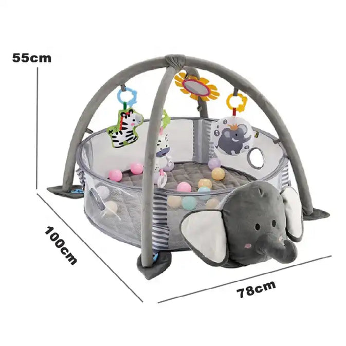 Elephant Baby Activity Gym & Ball Pit – Safe & Stimulating Playtime for Infants