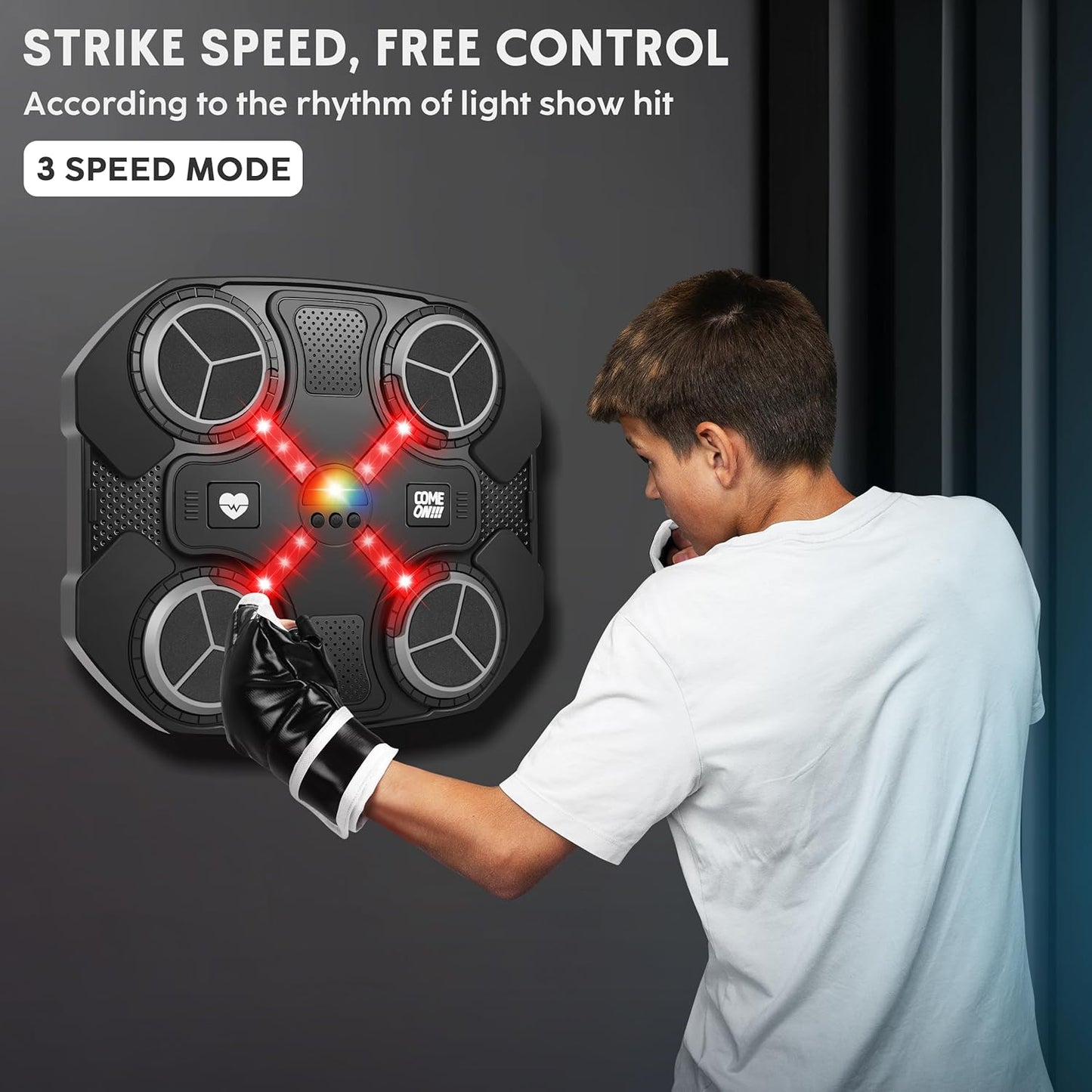 Interactive Music Boxing Target for Kids – Bluetooth Punching Pad with Lights & Sound