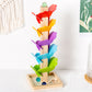 Rainbow Drop Tree – Wooden Ball Run for Focus & Fine Motor Skills