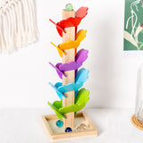 Rainbow Drop Tree – Wooden Ball Run for Focus & Fine Motor Skills
