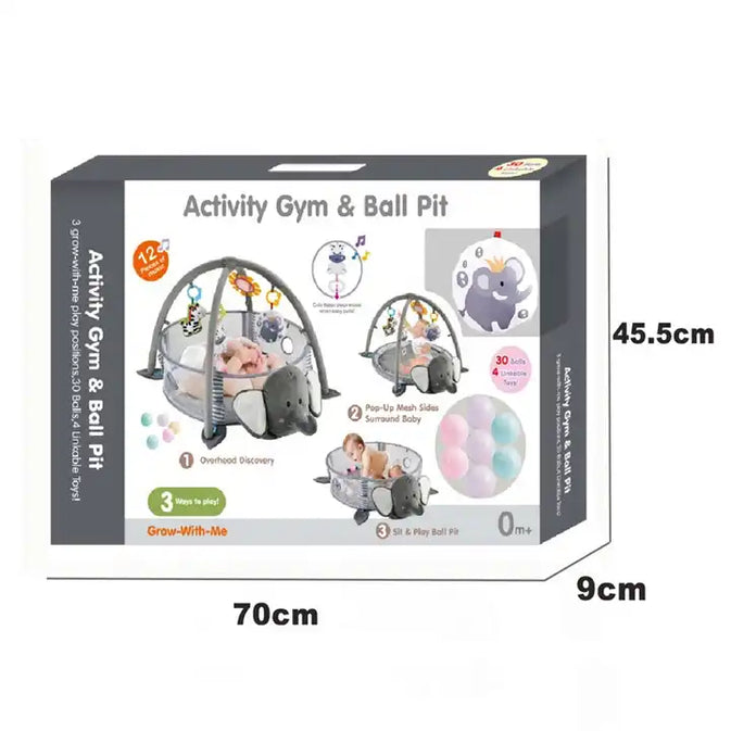 Elephant Baby Activity Gym & Ball Pit – Safe & Stimulating Playtime for Infants