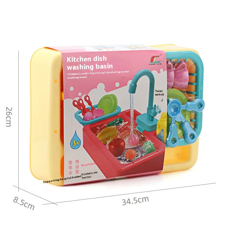 Wash Basin Kitchen Sink Toy With Accessories For Kids