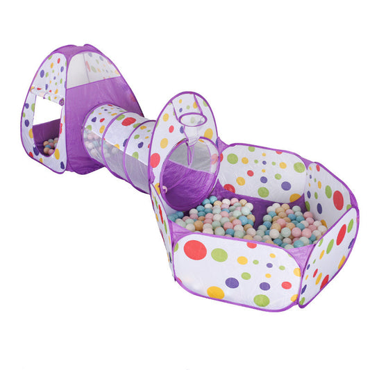 3-in-1 Kids Play Tent with Tunnel & Ball Pit – Pop-Up Indoor/Outdoor Adventure Set