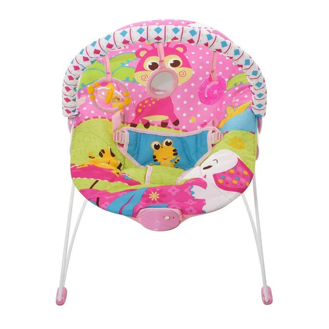 Colorful -Themed Baby Bouncer with Toy Bar – Soft & Secure