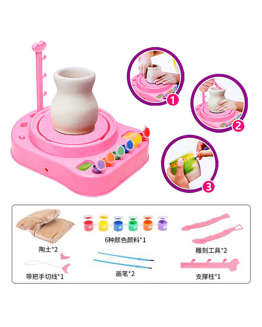 Kids Pottery Workshop Set Clay & Paint DIY Kit