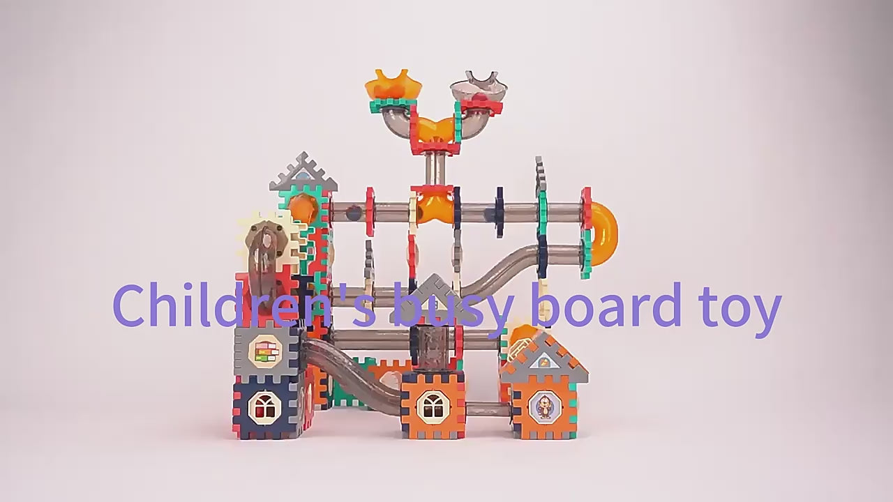 STEM Gear & Ball Track Set – Build, Roll & Learn Puzzle Blocks (98+ Pcs)