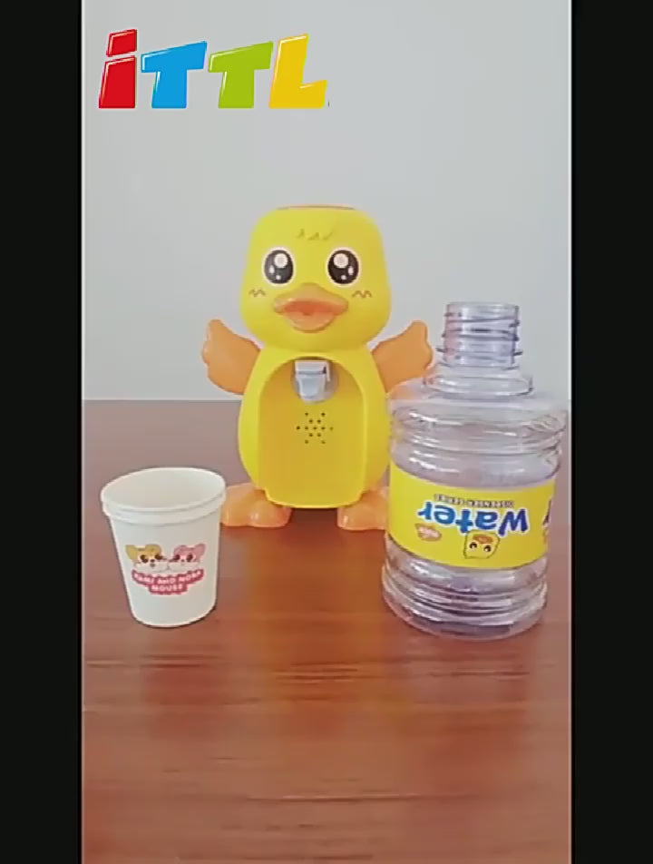 Cute Duck Water Dispenser Toy for Kids – Mini Drinking Fountain with Cup (Ages 3+)