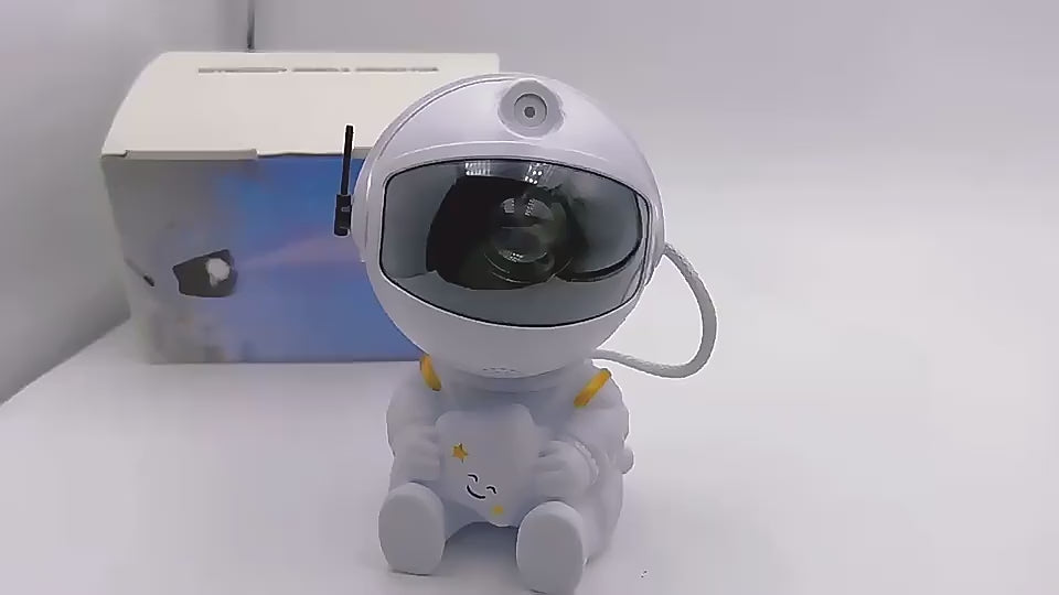 Sitting Astronaut Galaxy Projector Lamp – LED Star Night Light for Bedroom Decor