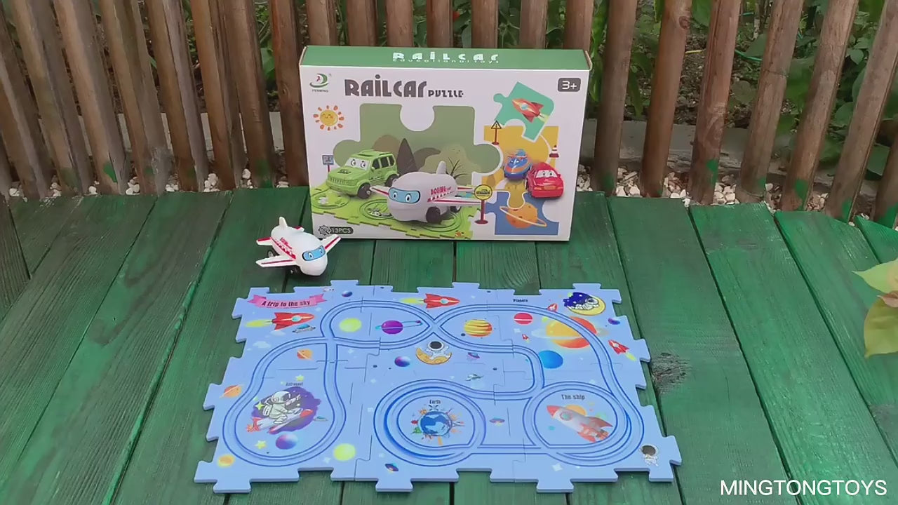 Rail Car Puzzle 25 Pcs Fun Learning Set