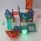 Light Magnetic Blocks – 49-Piece STEM Set with Lights for Kids (Ages 3+)