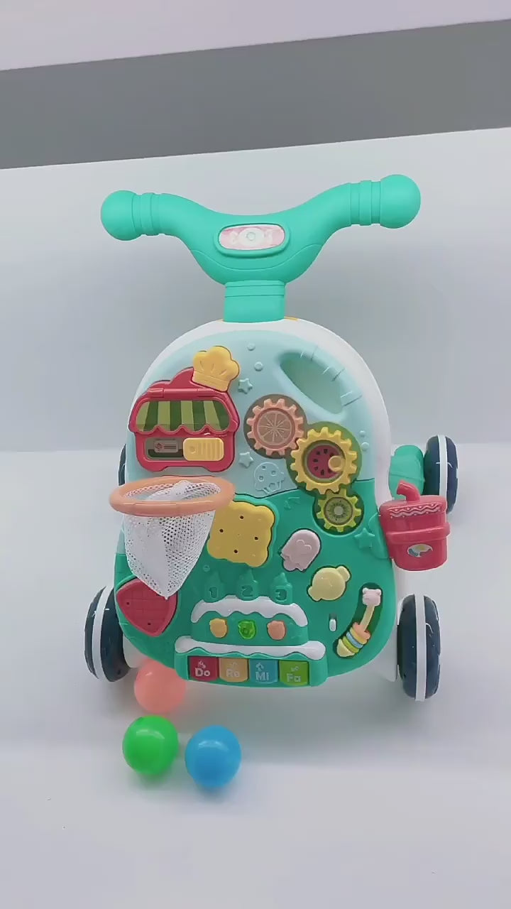 2-in-1 Baby Walker & Activity Table – Educational Toy for Early Learning (12M+)