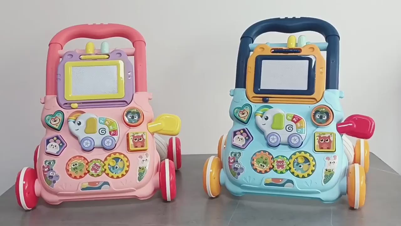 Music Baby Walker – 2-in-1 Activity & Learning Toy | With Lights, Sounds & Drawing Board