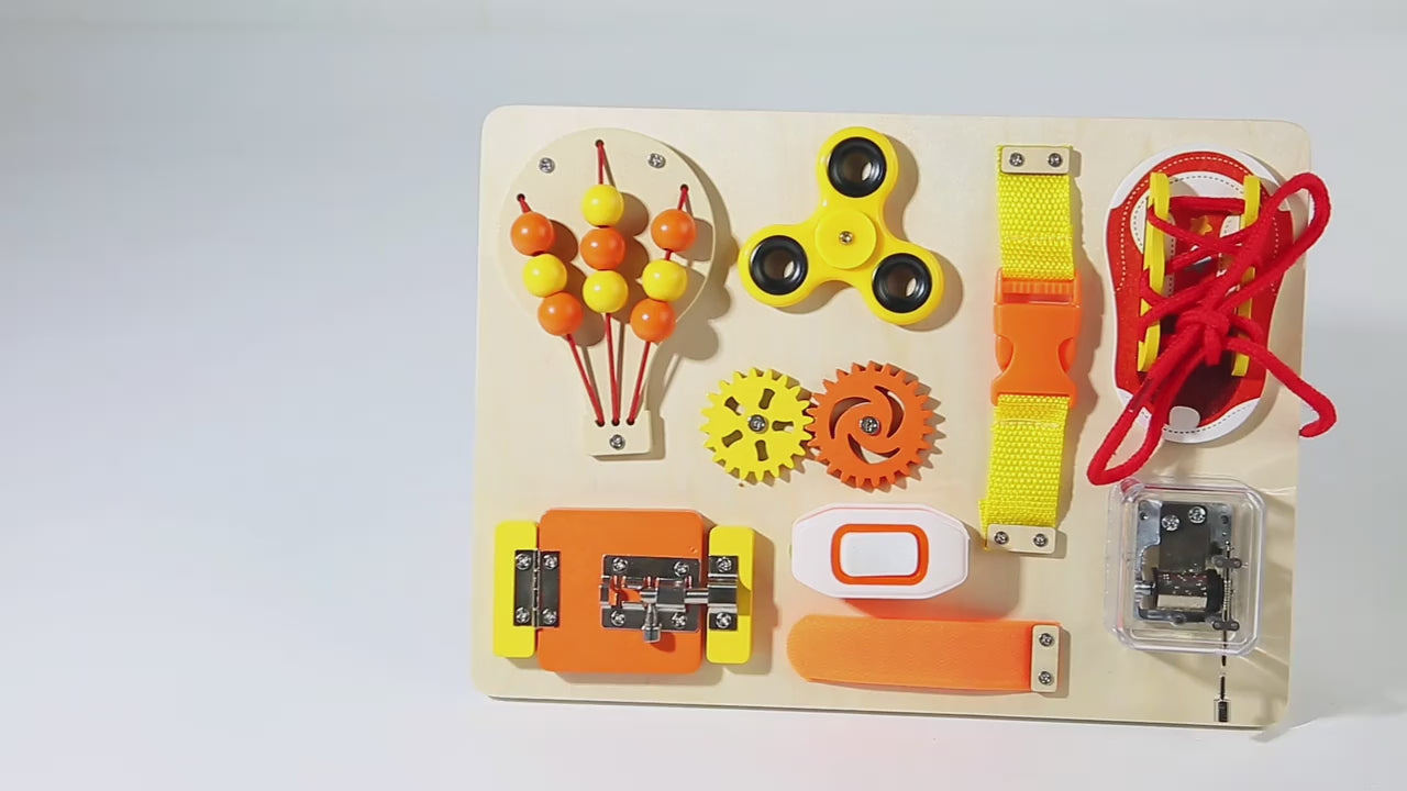 Montessori Busy Board – Sensory Activity Board for Toddlers